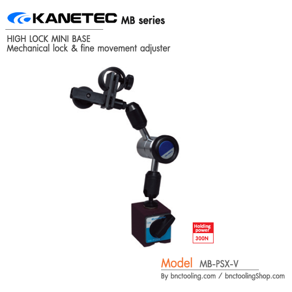 KANETEC,HIGH LOCK MINI BASE,Mechanical lock & fine movement adjuster, Holding Holding 300N,MB-PSX-V