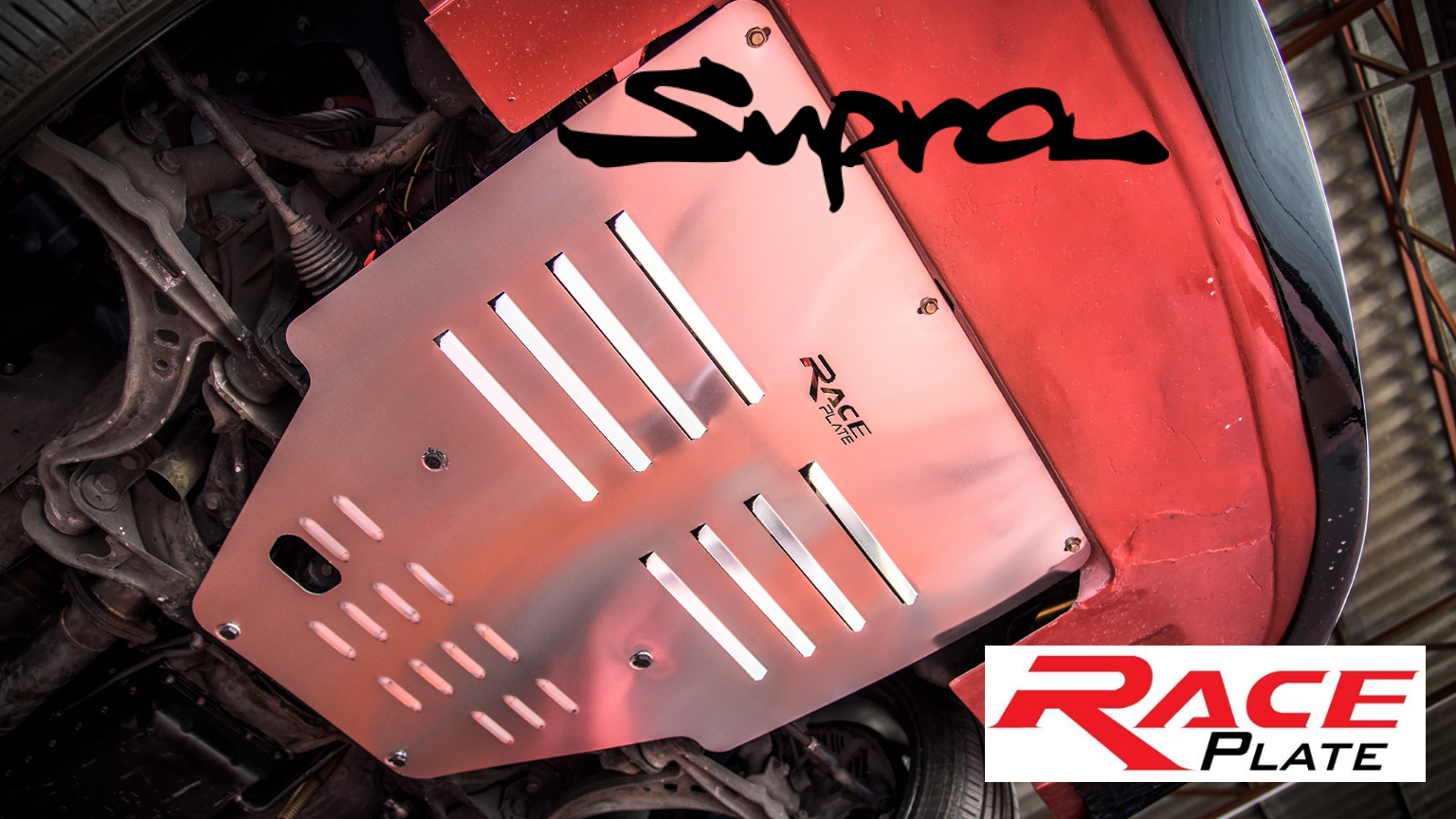 แผ่นปิดใต้ห้องเครื่องอลูมิเนียม Toyota Supra 80 Raceplate_Undertray