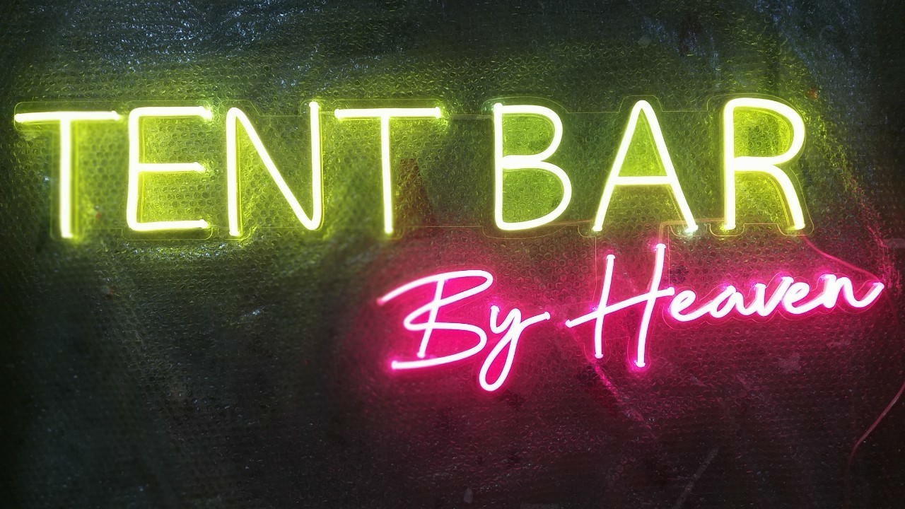 ป้ายไฟนีออน LED อะคริลิคใสรองหลัง