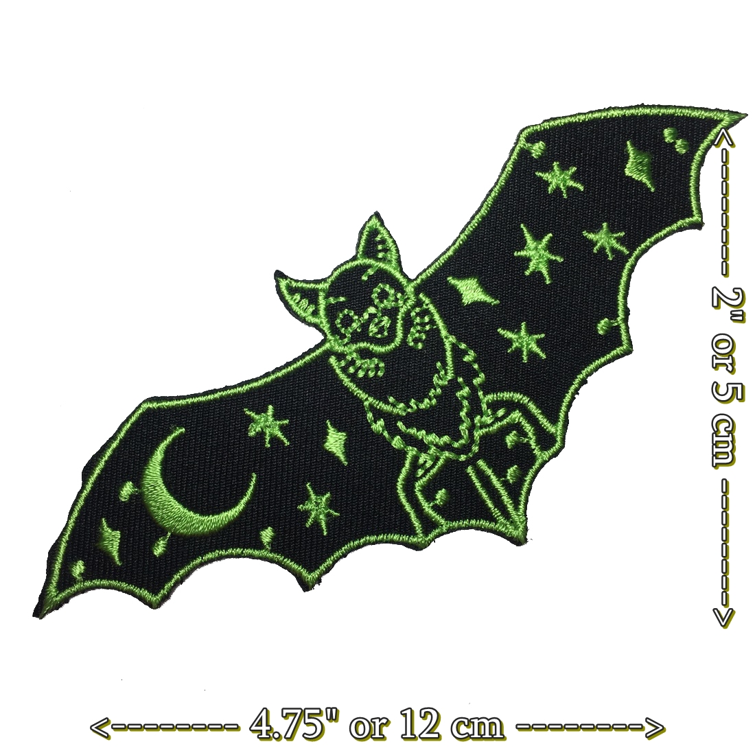 ค้างคาว Retro ตัวรีดติดเสื้อ อาร์มรีด อาร์มปัก ตกแต่งเสื้อผ้า หมวก กระเป๋า แจ๊คเก็ตยีนส์ Cute Creature Embroidered Iron on Patch