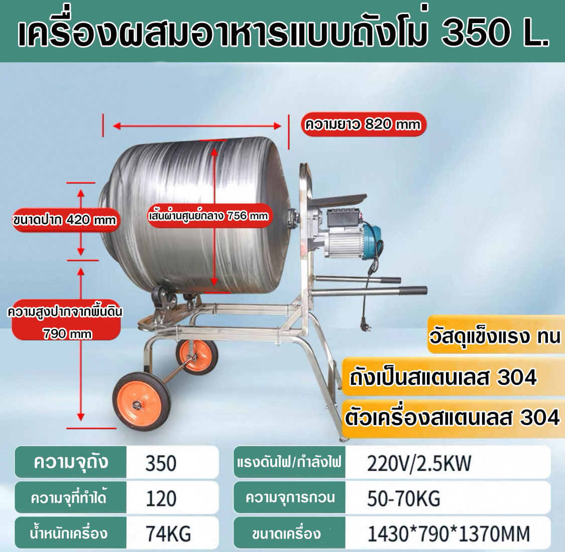 เครื่องผสมอาหาร 2in1 แบบมือถือ แบบตั้งโต๊ะ