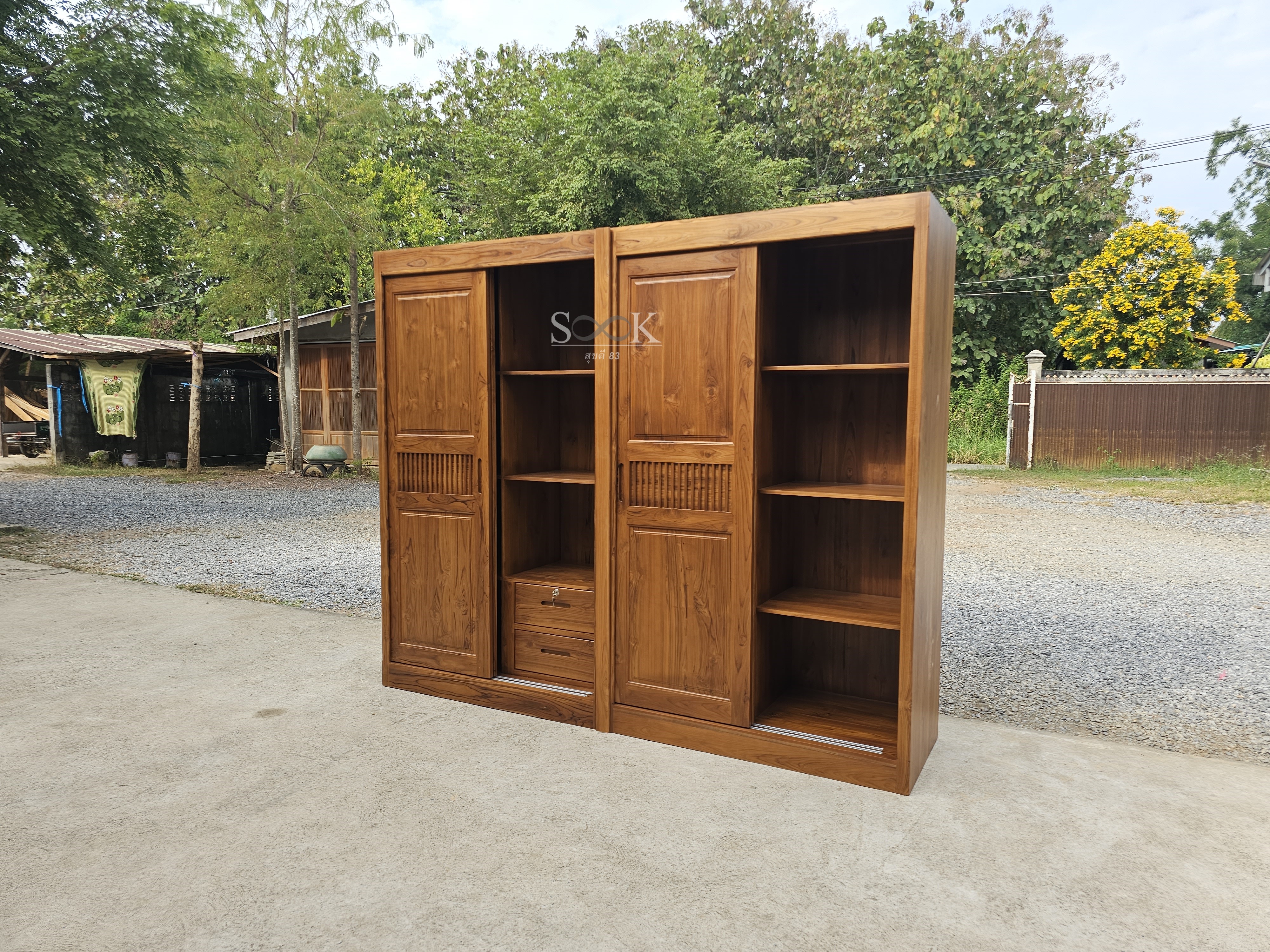 ตู้เสื้อผ้าประกบบานสไลด์โมเดิร์น สูง 1.8 ม.