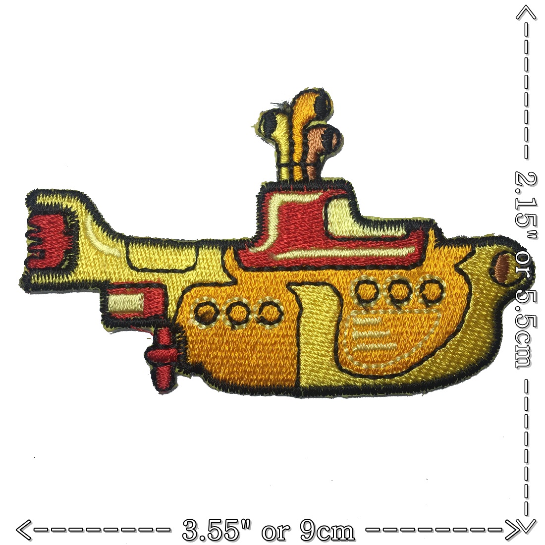 เรือดำน้ำ ตัวรีดติดเสื้อ อาร์มรีด อาร์มปัก ตกแต่งเสื้อผ้า หมวก กระเป๋า แจ๊คเก็ตยีนส์ Cute Embroidered Iron on Patch