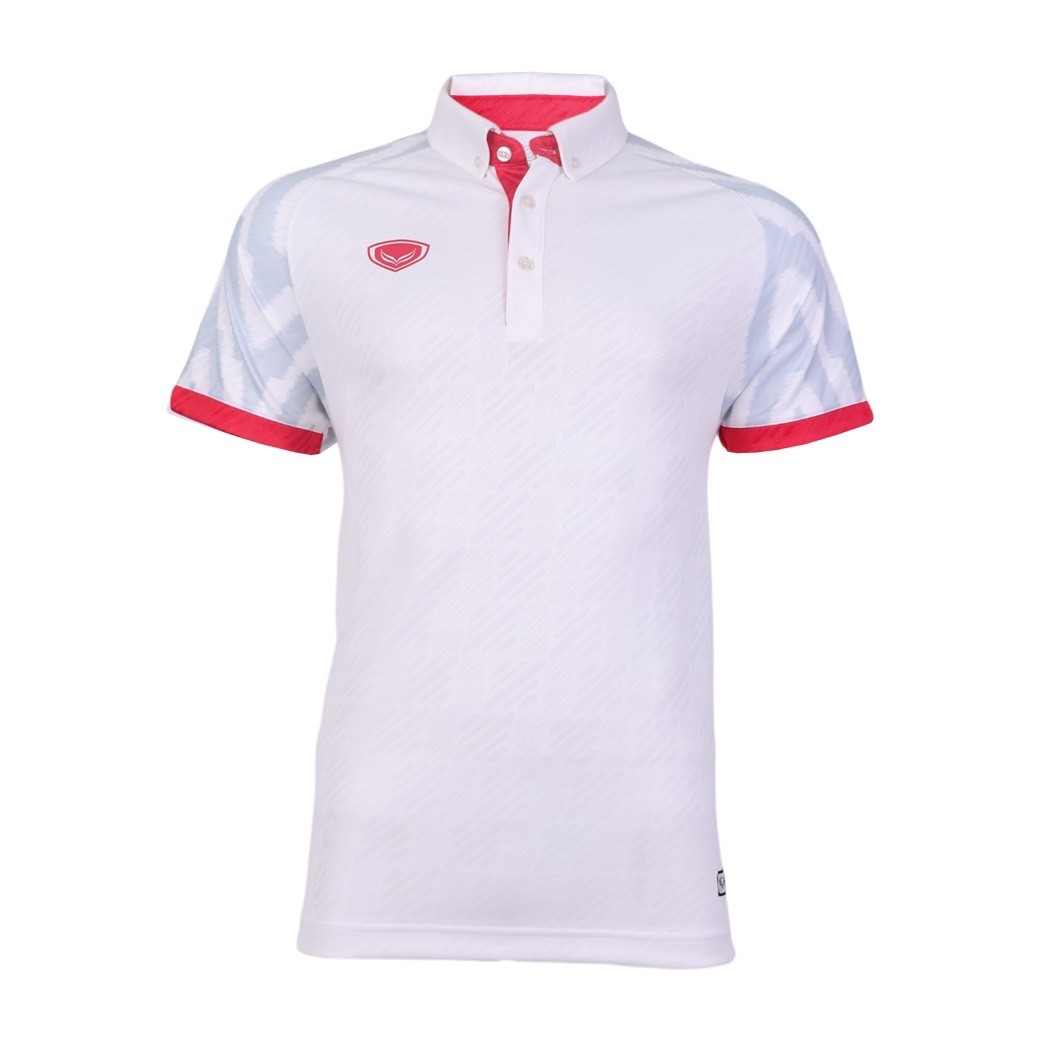 ใหม่ล่าสุด!! Grand Sport เสื้อโปโลแกรนด์สปอร์ต Polo Shirt 2024-2025 รหัส 12-284 สีกรมท่า/ฟ้า/ขาว/แดง/เขียว