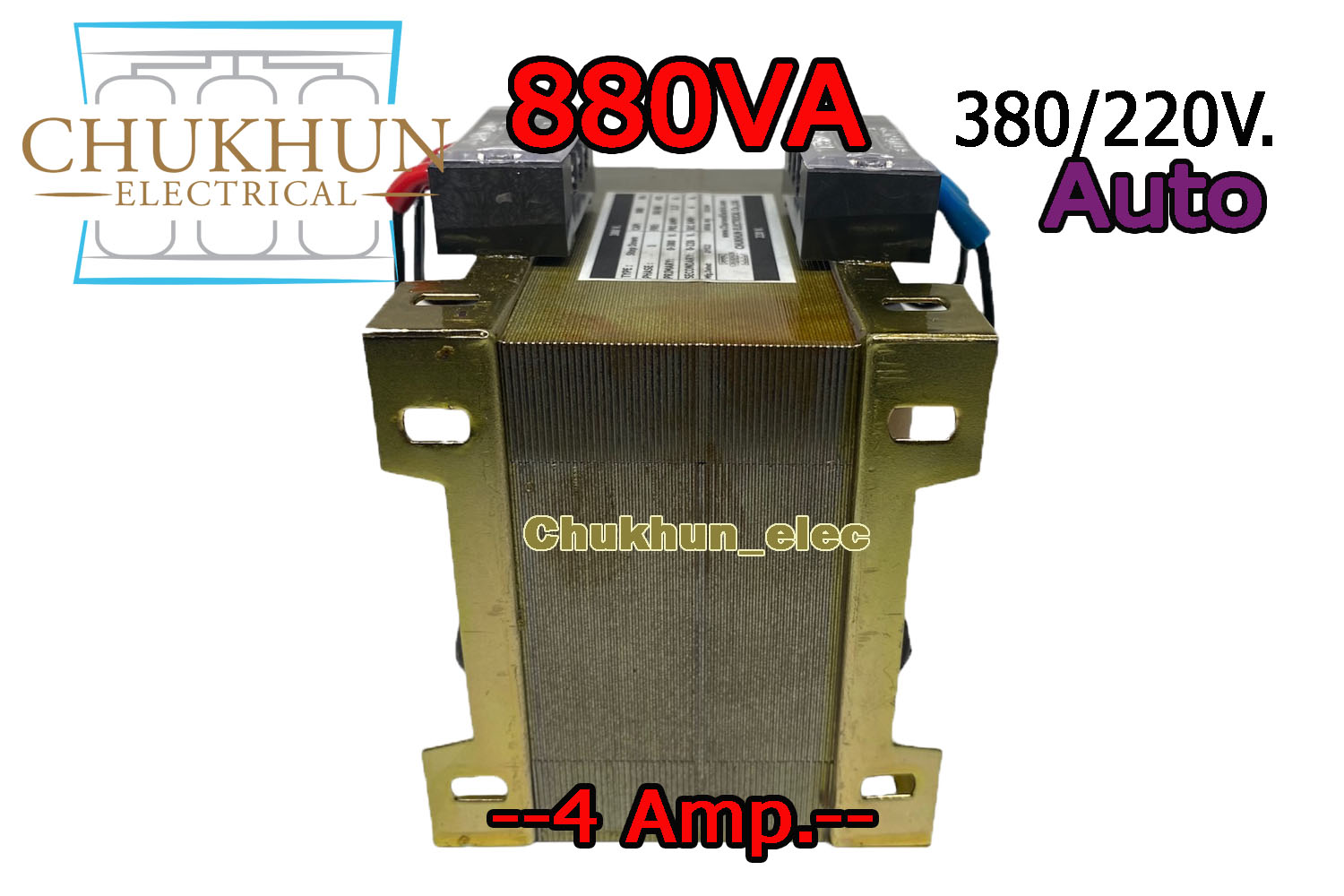หม้อแปลง Input 380V. Output 220V. 4Amp