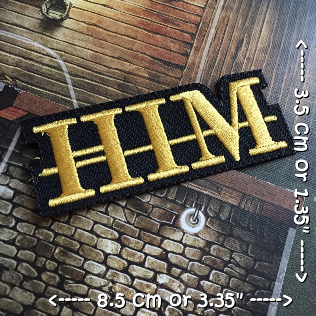 Him วงดนตรี ร็อค เฮฟวี่เมทัล พังค์ ตัวรีดแบบปัก อาร์มปัก ตัวรีดติดเสื้อ ตัวรีด ติดกระเป๋า ติดหมวก ติดแจ๊คเก็ต Rock Iron on Embroidered Patch