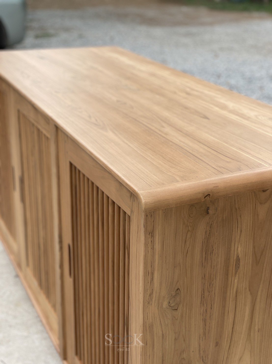 ตู้เก็บของบานซี่มินิมอล (สีสัก)