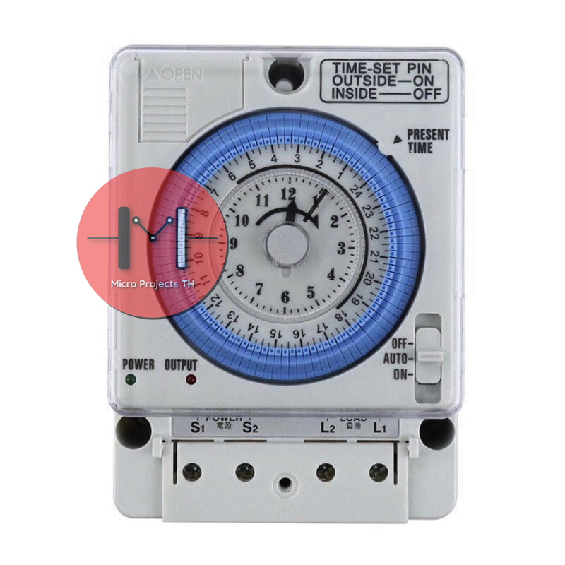 Timer Switch นาฬิกาตั้งเวลา 24 ชั่วโมง มีแบตเตอรี่ TB388