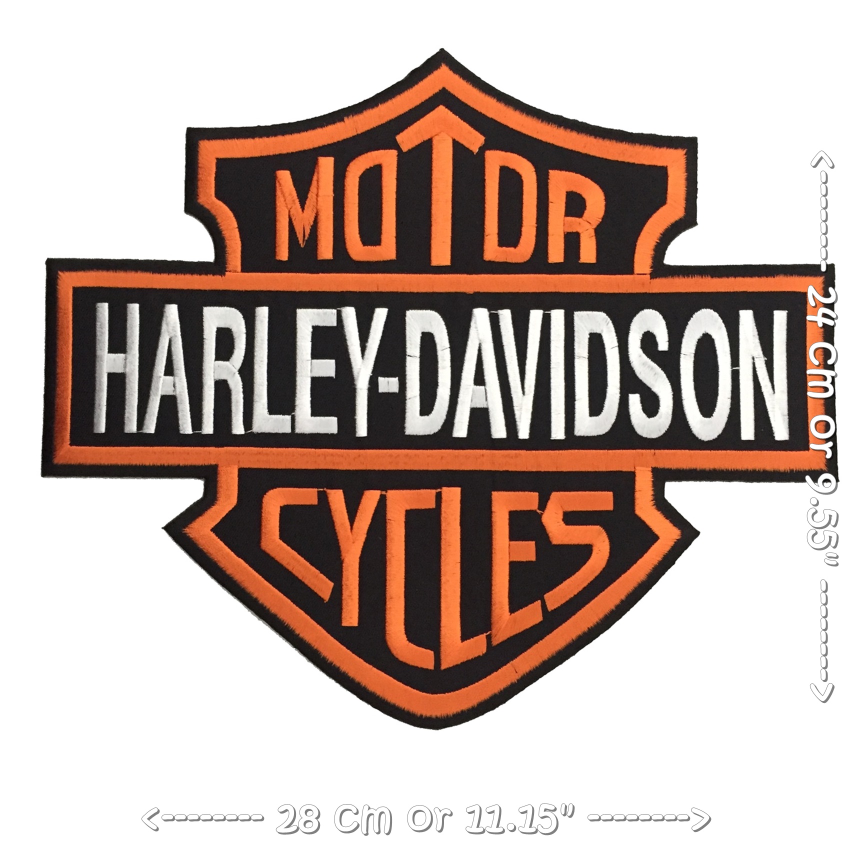 Harley ไบค์เกอร์ ตัวรีดติดเสื้อ อาร์มรีด อาร์มปัก ตกแต่งเสื้อผ้า หมวก กระเป๋า แจ๊คเก็ตยีนส์ Embroidered Iron on Patch ขนาดใหญ่