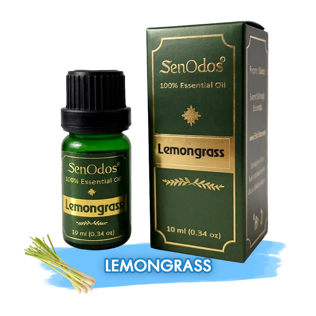 SenOdos Lemongrass Pure Essential Oils น้ำมันหอมระเหยแท้ กลิ่นตะไคร้ 10 ml