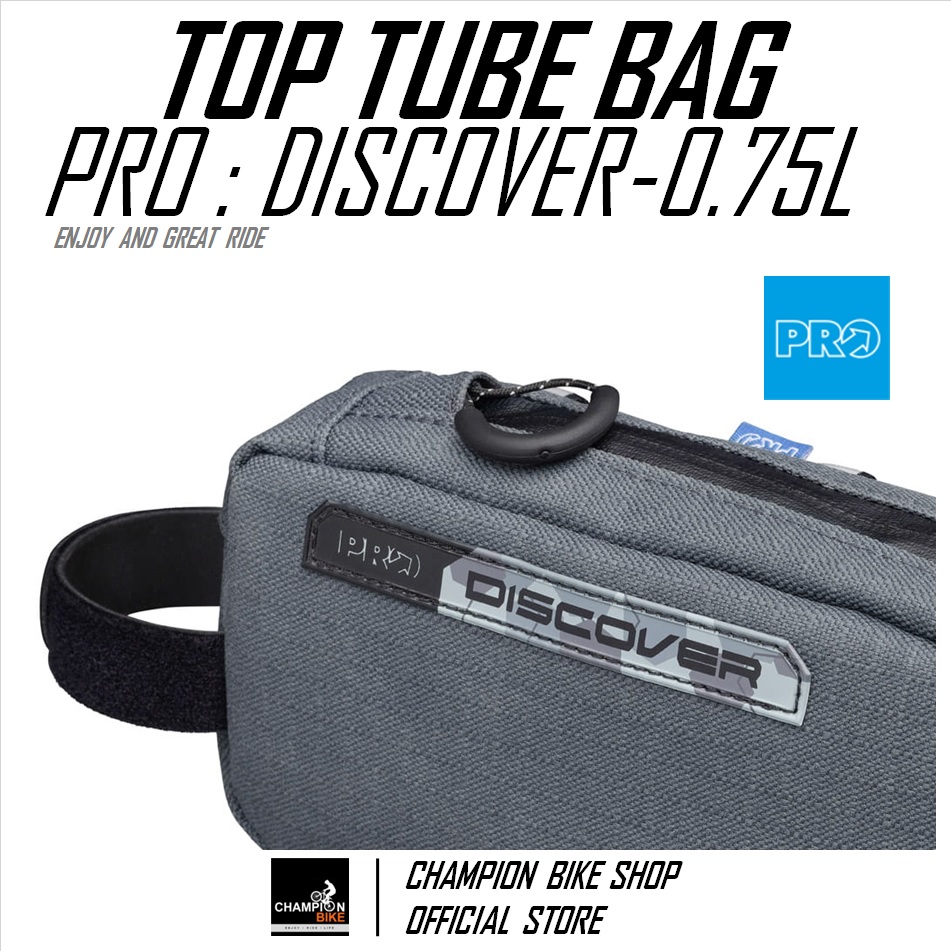 กระเป๋าใส่ของกันน้ำ ยึดท่อบนเฟรม PRO : DISCOVER 0.75 L TOP TUBE BAG BIKEPACKING