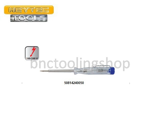 ไขควงเช็คกระแสไฟ 250โวลท์,Voltage tester 150-250V fully insulated,HEYTEC,50814240050