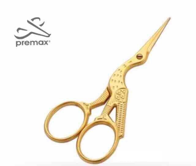 Premax กรรไกรนกกะเรียนสีทองพ่นทราย made in Italy