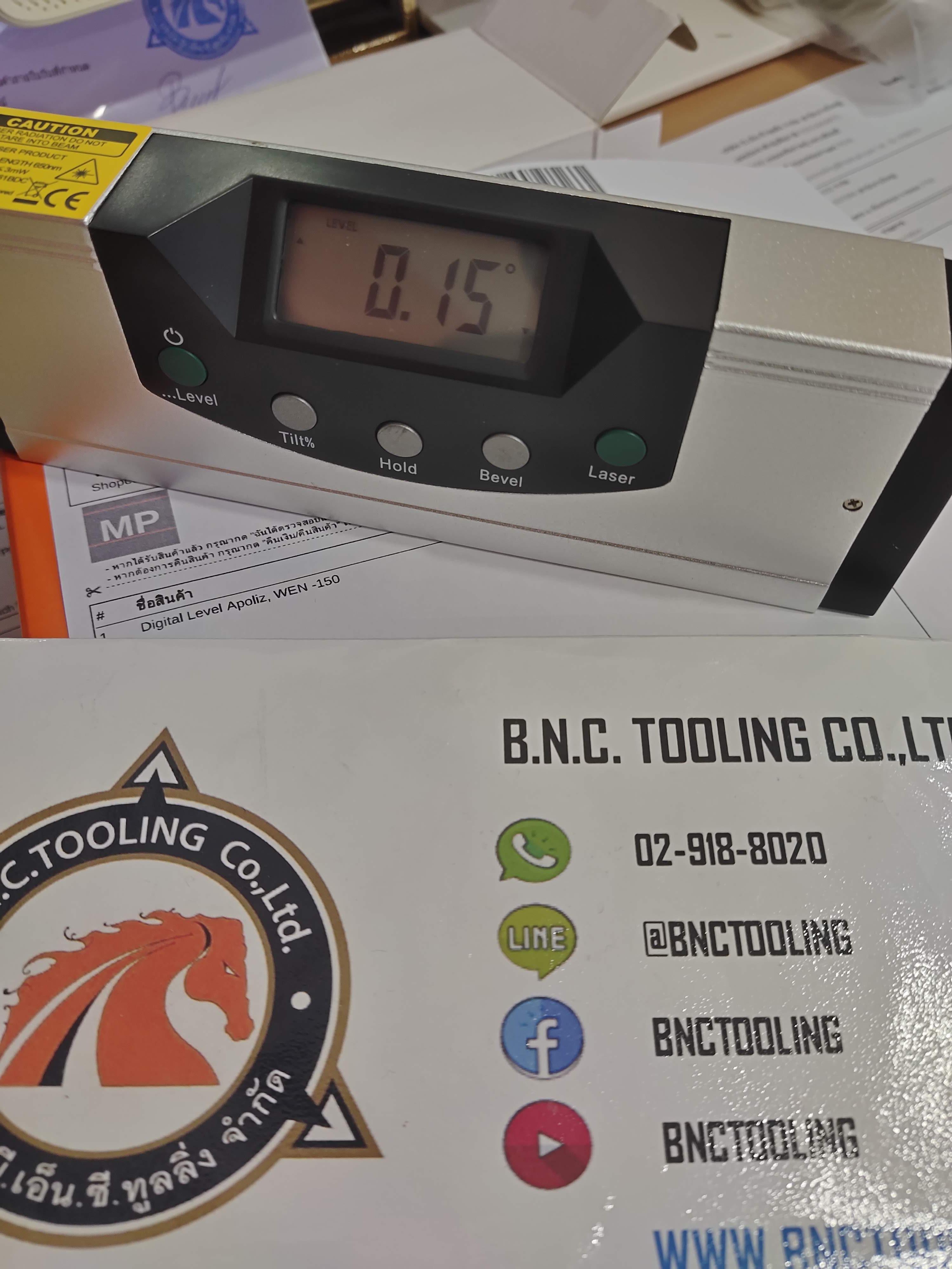 Digital Level (Apoliz) WEN-150 "ระดับน้ำดิจิตอล,WEN-150,Apoliz,Digital Level 150mm Range:0-360 degree Reading 0.05Degree"