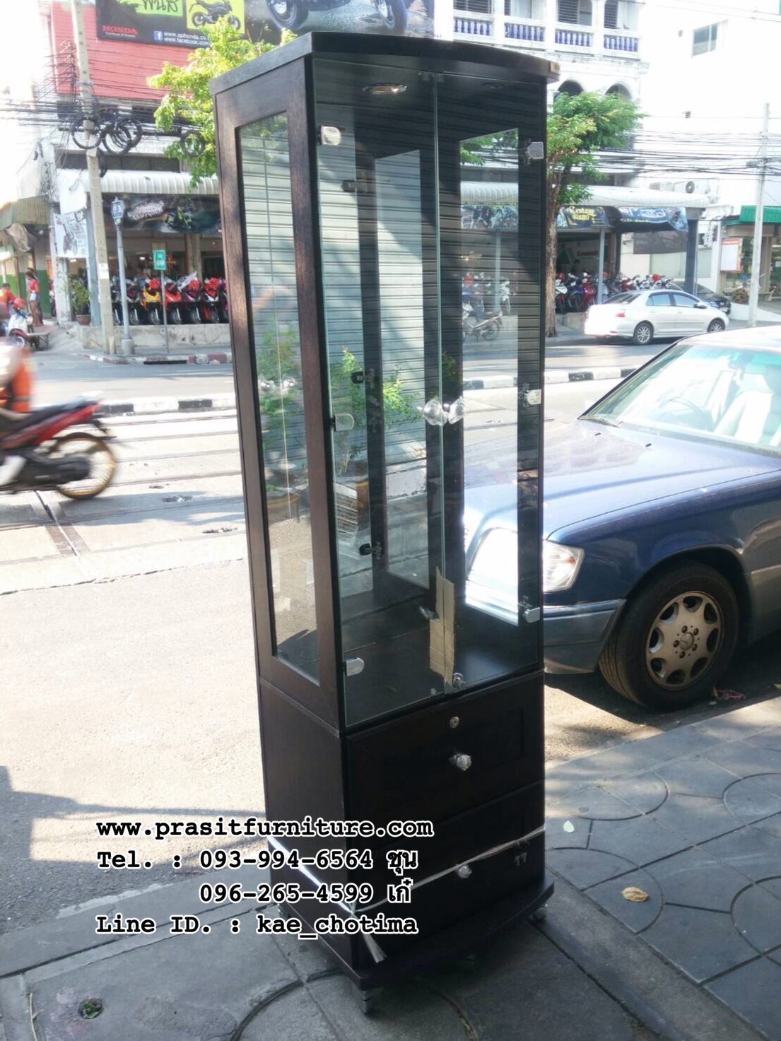 ตู้โชว์ดาวไลท์ ขนาด 60 ซม. 2 ลิ้นชัก รุ่น DL602B