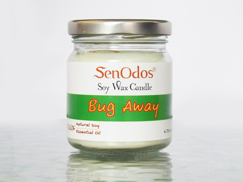 SenOdos Bug Away Soy Candles เทียนหอม อโรม่า เทียนหอม ไล่ยุง ไล่แมลง ไล่หนู 190g.
