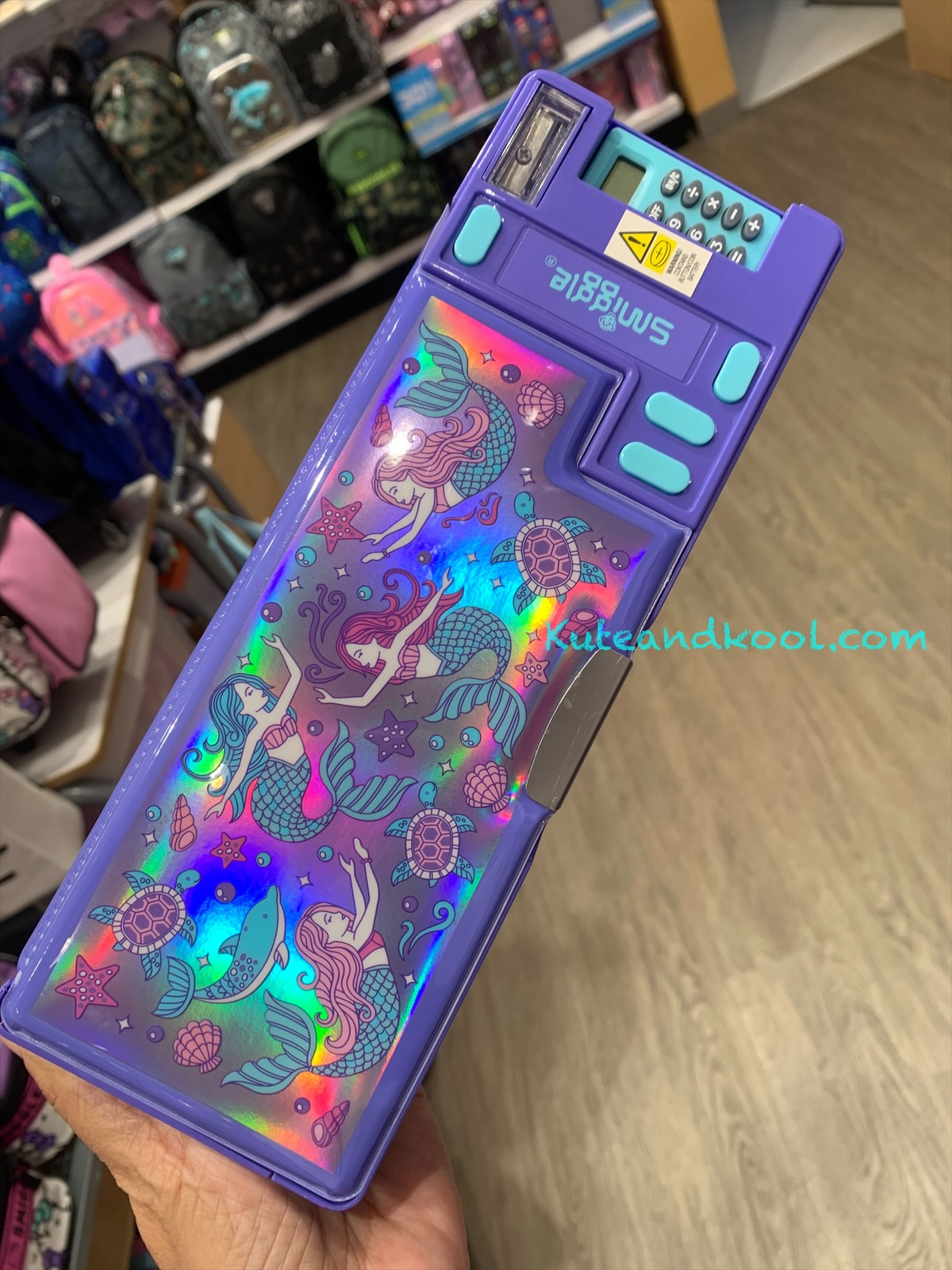 กล่องดินสอ กดปุ่ม Smiggle pop out Pencil Case- - เงือก