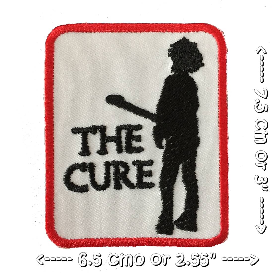 The Cure วงดนตรี ร็อค เฮฟวี่เมทัล พังค์ ตัวรีดแบบปัก อาร์มปัก ตัวรีดติดเสื้อ ตัวรีด ติดกระเป๋า ติดหมวก ติดแจ๊คเก็ต Rock Iron on Embroidered Patch