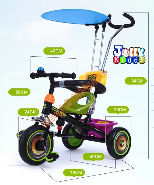 TP 21515 รถสามล้อเด็ก สีเขียว มัลติฟังชั่นเป็นรถเข็นก็ได้ รูปทรงสวยทันสมัย ถอดประกอบได้