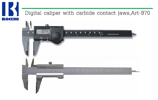 BOCCHI,Digital caliper with carbide contact jaws,Art-970
