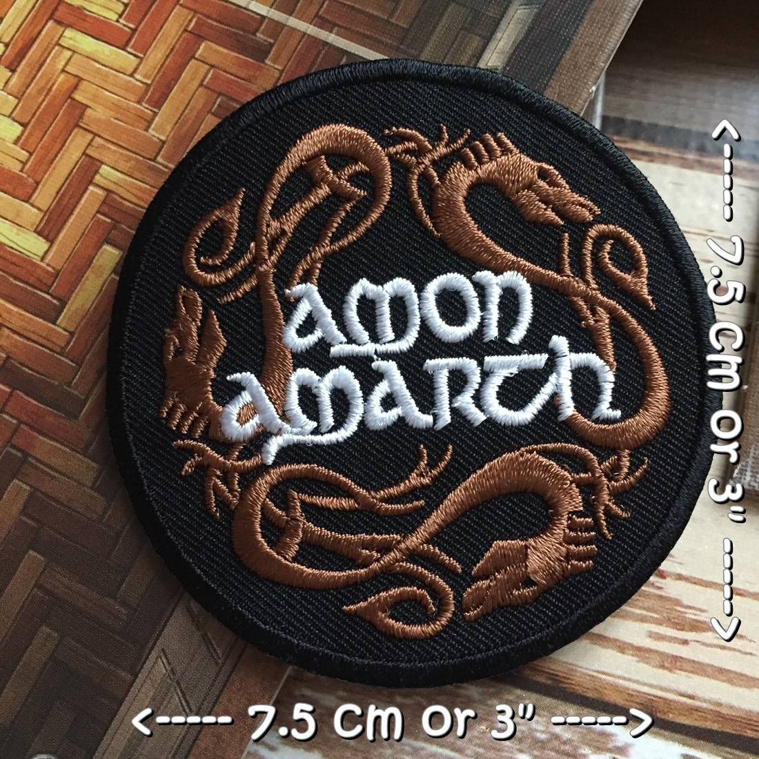 Amon AMarth วงดนตรี ร็อค เฮฟวี่เมทัล พังค์ ตัวรีดแบบปัก อาร์มปัก ตัวรีดติดเสื้อ ตัวรีด ติดกระเป๋า ติดหมวก ติดแจ๊คเก็ต Rock Iron on Embroidered Patch