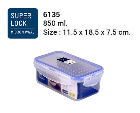 Super Lock กล่องใส่อาหาร ความจุ 850 มล. รุ่น 6135