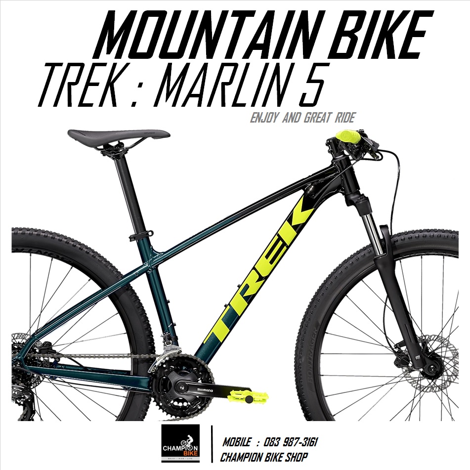 จักรยานเสือภูเขา TREK : MARLIN 5 DISC MOUNTAIN BIKE - 2021 สีดำ-เขียวเข้ม