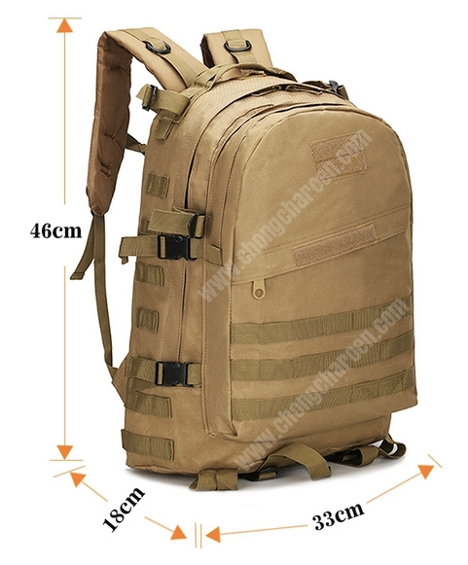 เป้ทหาร แทคติคอล เดินป่า ยุทธวิธี 3D (40L, ผ้าหนา เกรด A, มีฟองน้ำหลัง)