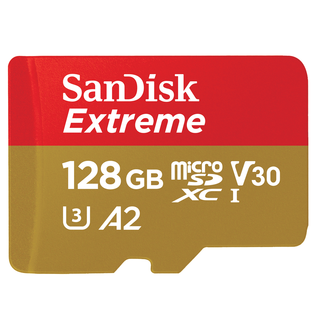 SanDisk Extreme microSDXC Card V30 U3 128GB 190MB/s R, 90MB/s W (SDSQXAA-128G-GN6MN) Mobile Gaming ,Nintendo ,GoPro ประกัน Synnex ตลอดอายุการใช้งาน