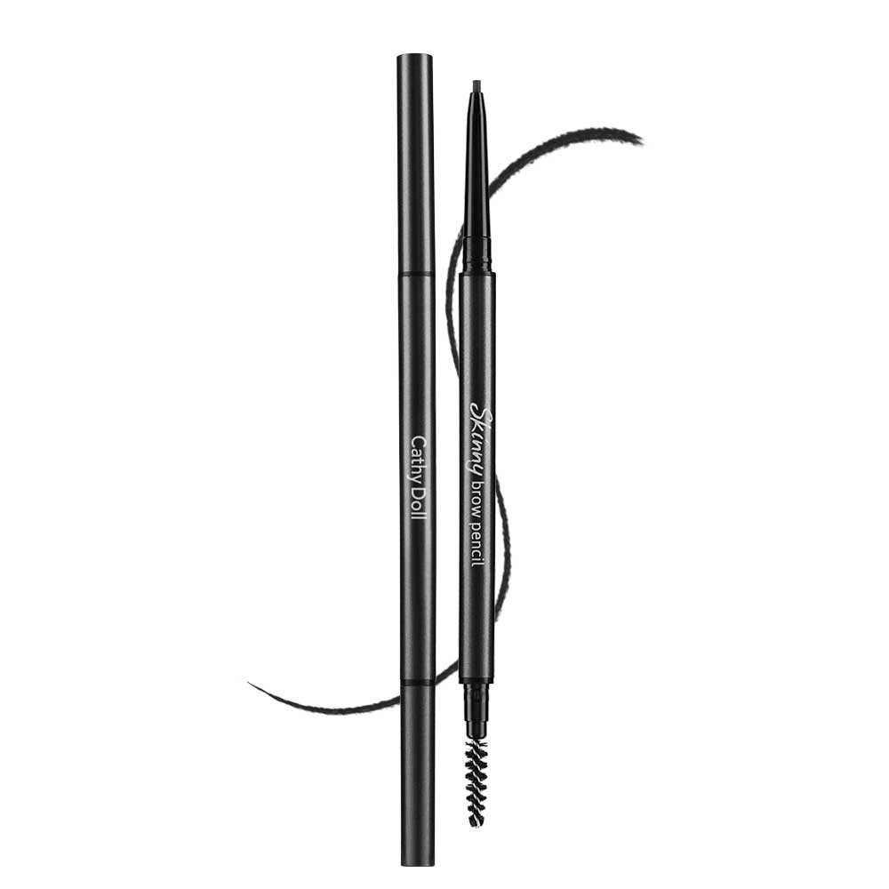 Cathy Doll Skinny Brow Pencil 0.05g #01 SOFT GRAY เคที่ดอลล์ สกินนี่บราวเพ็นซิล 0.05G ดินสอเขียนคิ้ว ออโต้ หัวเล็กเพียง 1.5 mm สี 01 ซอฟท์เกรย์