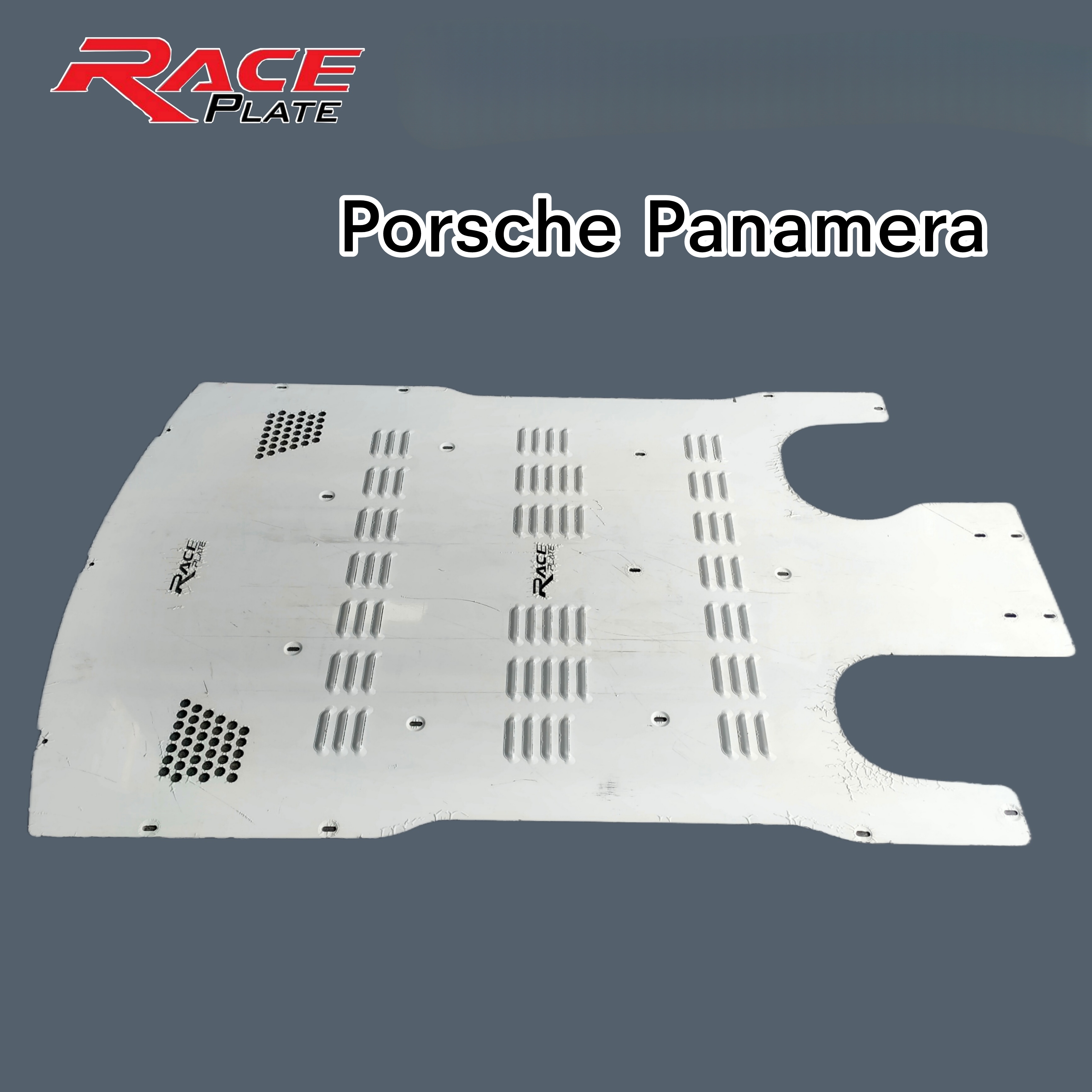แผ่นปิดใต้ห้องเครื่องอลูมิเนียม Porche Panamera Raceplate_Undertray