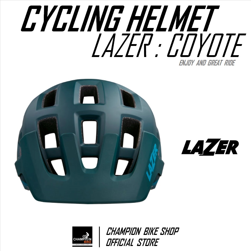 หมวกจักรยาน LAZER : COYOTE MTB BIKE HELMET สีน้ำเงินเข้มด้าน