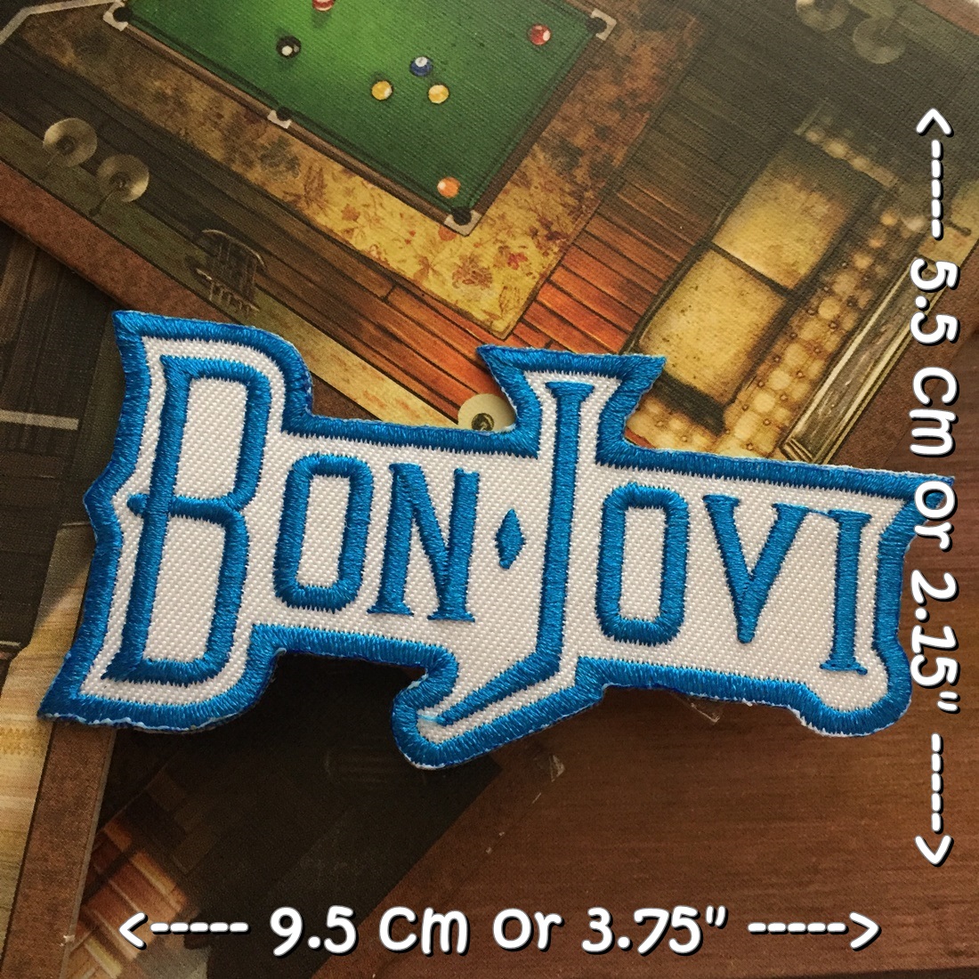 Bon Jovi วงดนตรี ร็อค เฮฟวี่เมทัล พังค์ ตัวรีดแบบปัก อาร์มปัก ตัวรีดติดเสื้อ ตัวรีด ติดกระเป๋า ติดหมวก ติดแจ๊คเก็ต Rock Iron on Embroidered Patch