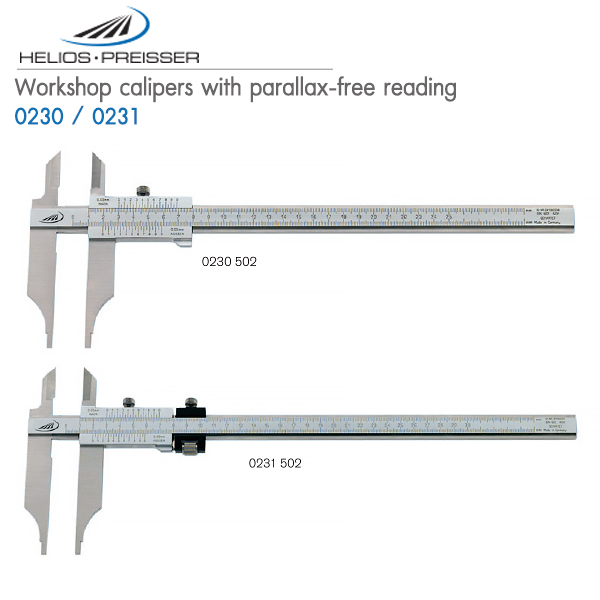 HELIOS-PREISSER,Workshop calipers with parallax-free reading,0230 / 0231
