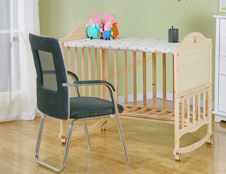 เตียงนอนไม้สำหรับเด็ก ครบชุดแถมเปลไกวเล็ก B10131