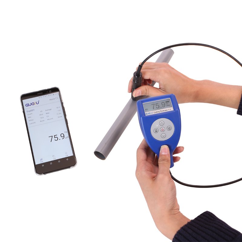 Guoou,Coating thickness gauge,GTS8202 bi-function split-type coating thickness gauge,GUOOU GTS8202 Thickness Gauge for Powder Coating Suitable for Aluminum Ferrous & Non-Ferrous Materials,