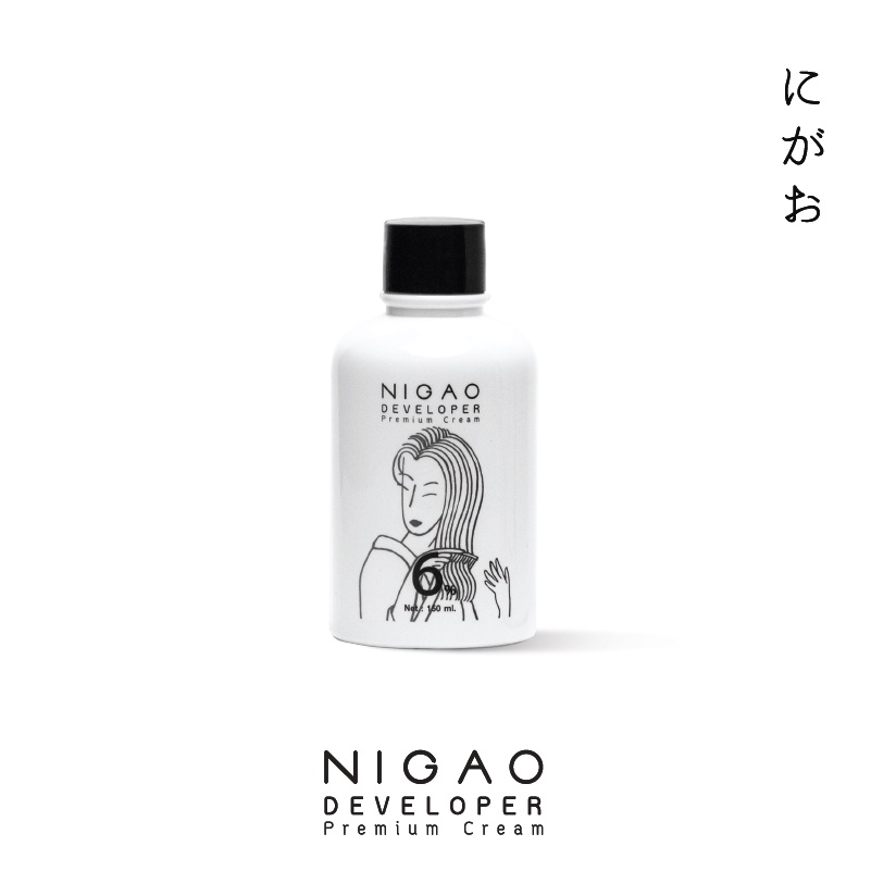 Nigao Developer Premium Cream +% 150 ml. นิกาโอะ ดีเวลลอปเปอร์ พรีเมี่ยม ครีม ไฮโดรเจน 6 % 150 มล. ทำให้สีผมสว่างขึ้น 1 – 2 ระดับ