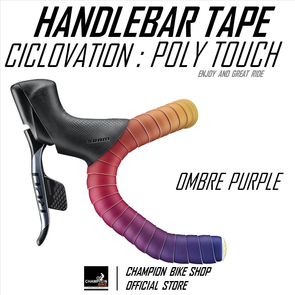 ผ้าพันแฮนด์เสือหมอบ สีเฟดม่วง CICLOVATION : POLT TOUCH - OMBRE PURPLE HANDLEBAR TAPE