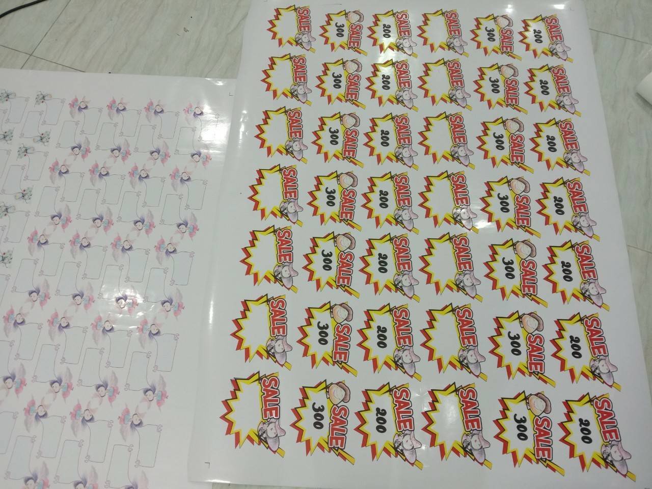 งานสติ๊กเกอร์ไดคัท ป้ายราคา sale