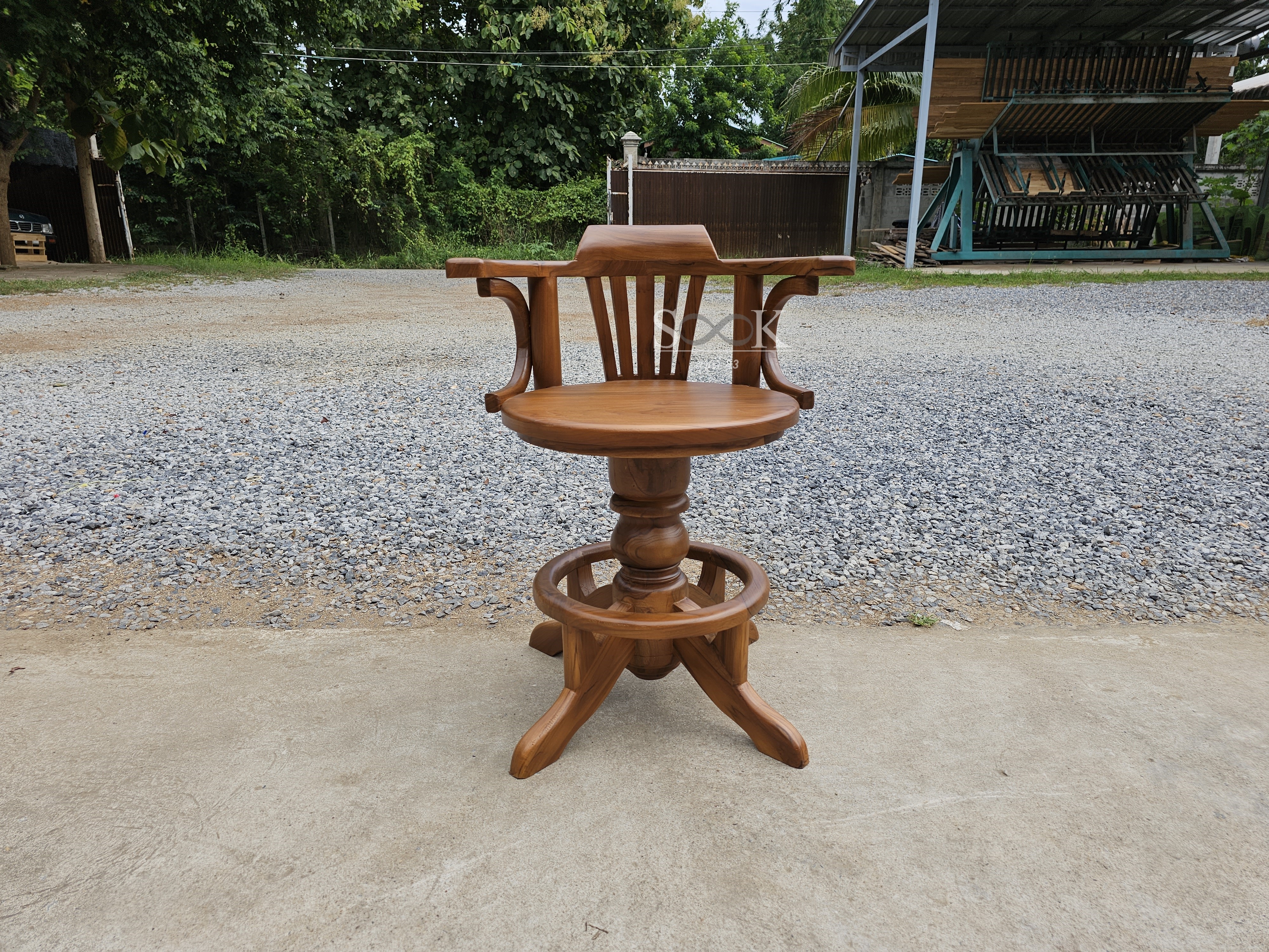 เก้าอี้บาร์หมุนได้สูงปกติ 48 ซม.