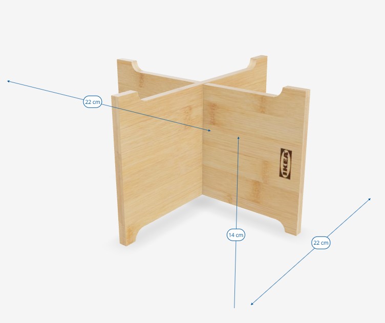 IKEA 365+ อิเกีย 365+ โหลแบบมีก๊อก, ไม้ไผ่/แก้วใส, 4 ลิตร