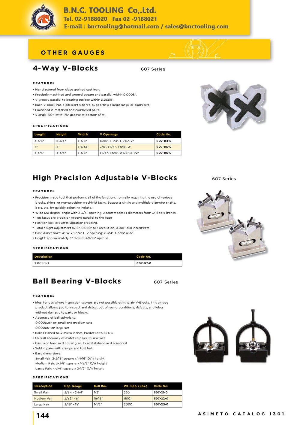 ASIMETO,P144,Ball Bearing V-Blocks,607-21-0