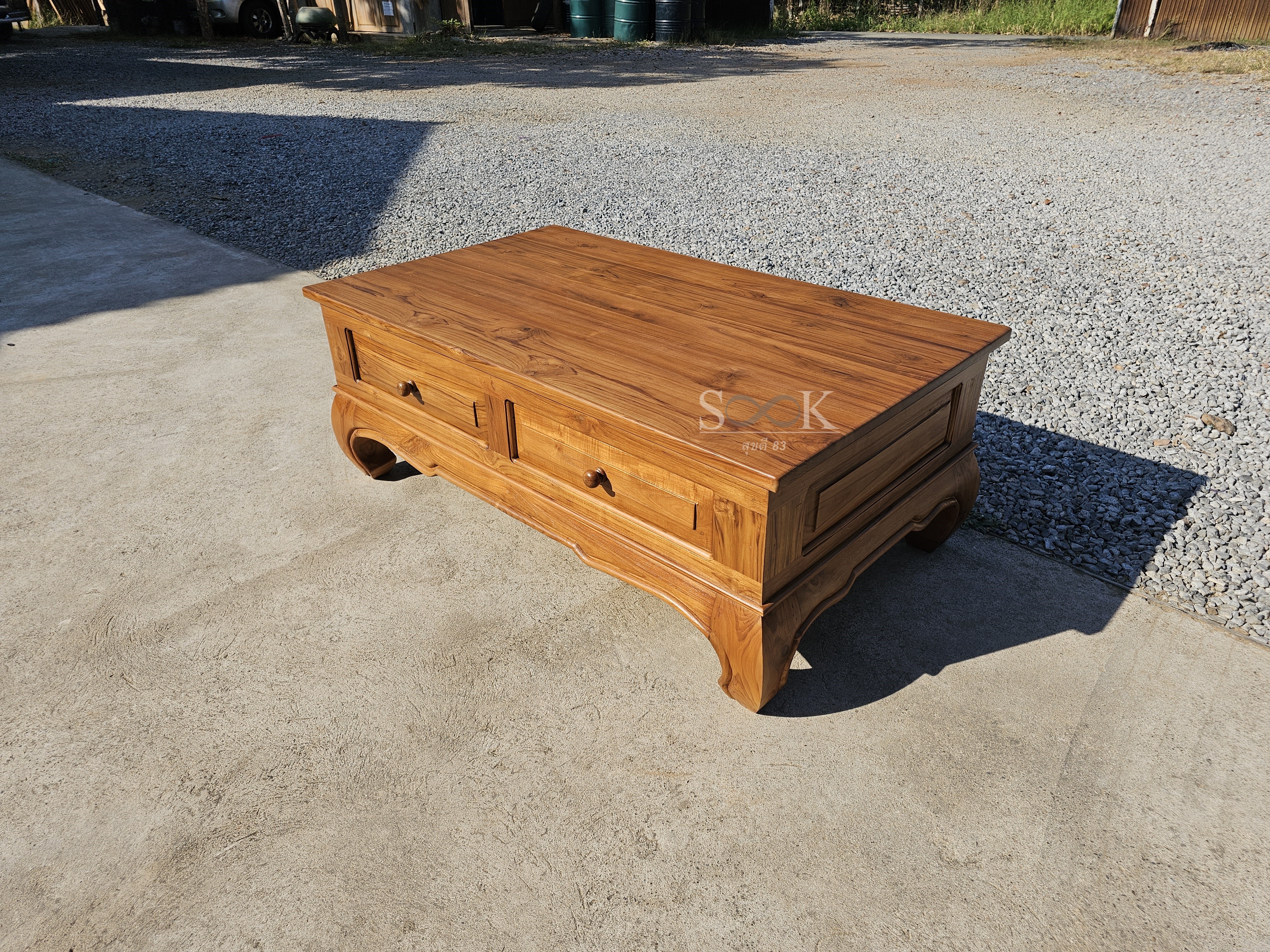 โต๊ะกลางขาคู้ มีลิ้นชัก