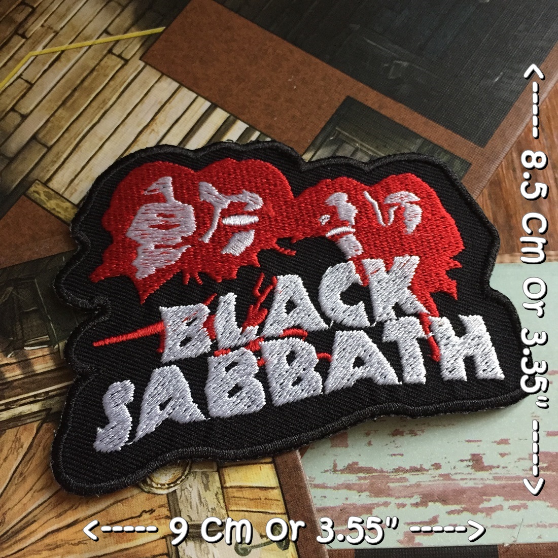Black Sabbath วงดนตรี ร็อค เฮฟวี่เมทัล พังค์ ตัวรีดแบบปัก อาร์มปัก ตัวรีดติดเสื้อ ตัวรีด ติดกระเป๋า ติดหมวก ติดแจ๊คเก็ต Rock Iron on Embroidered Patch