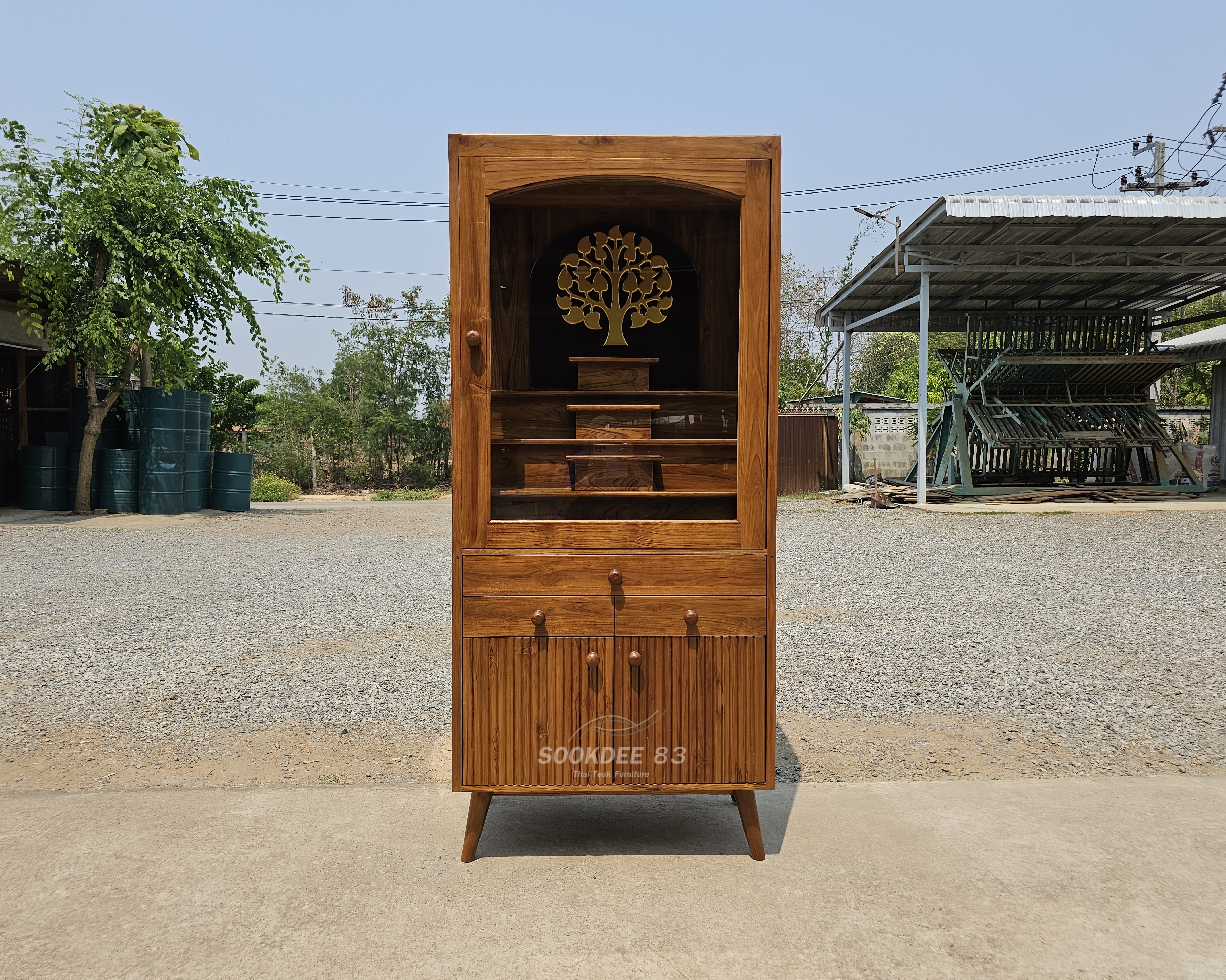 ตู้บูชามินิมอล บานกระจก