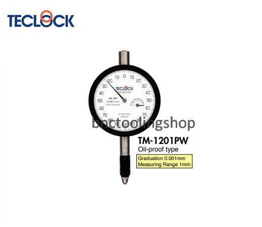 ไดอัลเกจความละเอียด 0.001มิล-Dial Indicator Graduation 0.001mm,TECLOCK,TM-1201PW