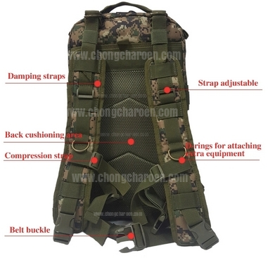 เป้ทหาร กระเป๋า แทคติคอล เดินป่า ยุทธวิธี 3P (ผ้า หนา เกรด A ได้มาตราฐาน)