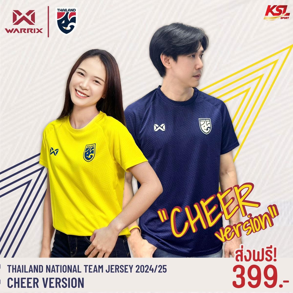 WARRIX เสื้อเชียร์คอกลม 2024-25 เสื้อฟุตบอลทีมชาติไทย (Cheer Version) Thailand National Jersey WA-243FBATH53