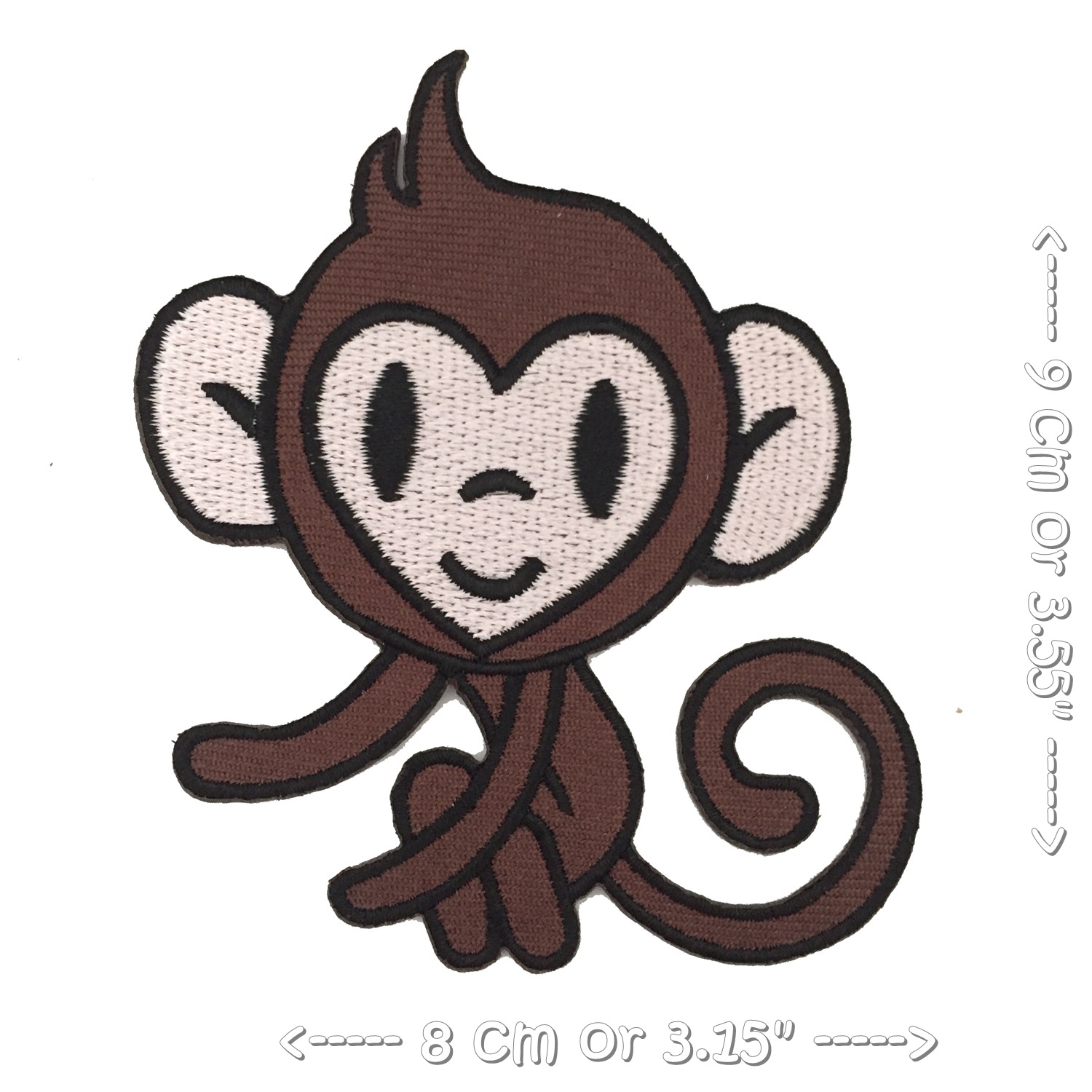 ลิงน้อย. ตัวรีดติดเสื้อ อาร์มรีด อาร์มปัก ตกแต่งเสื้อผ้า หมวก กระเป๋า แจ๊คเก็ตยีนส์ Cute Embroidered Iron on Patch