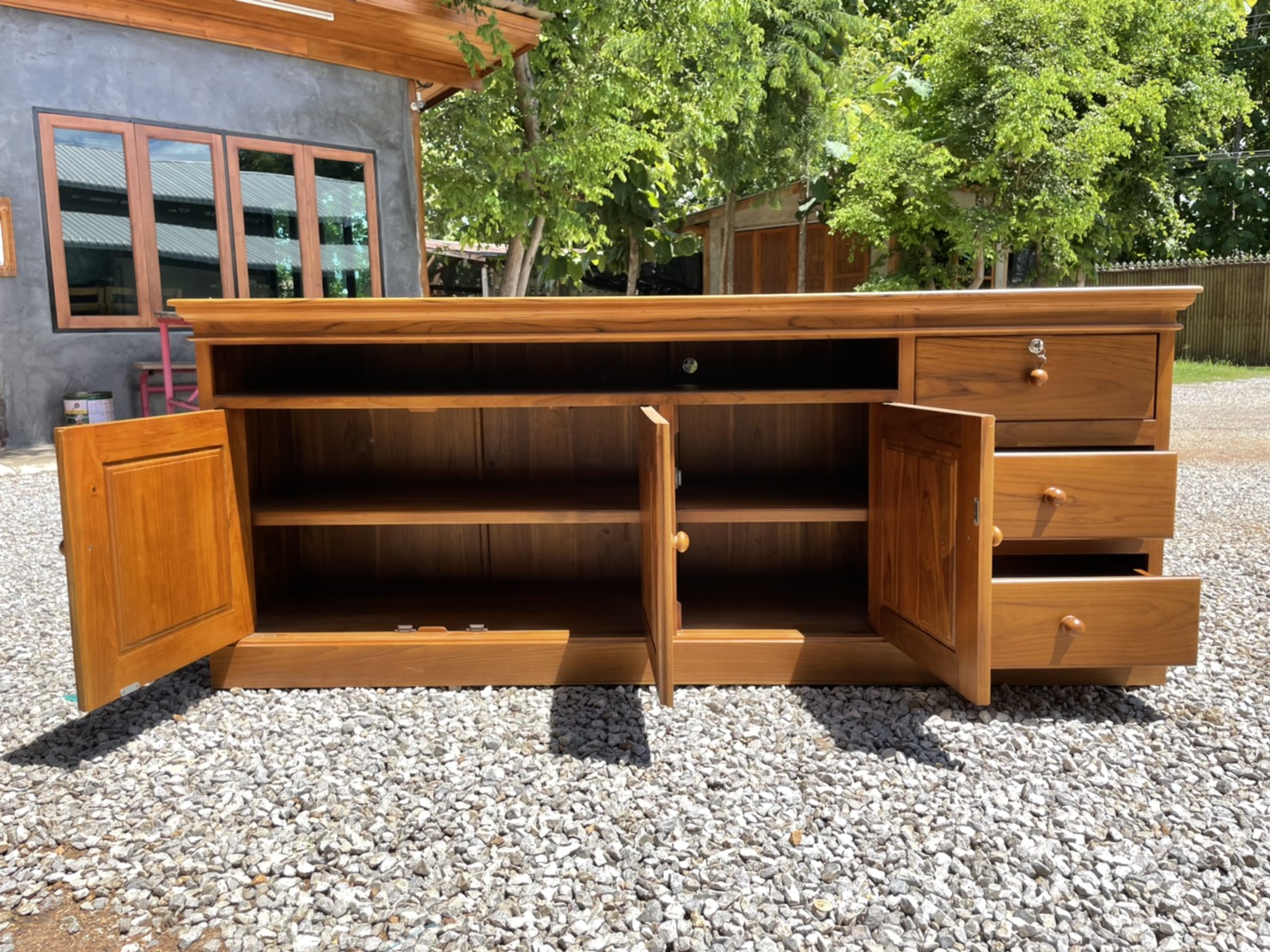 ตู้เก็บของบานซี่กลม 3 ลิ้นชัก